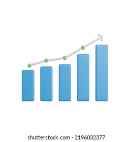 Grow Up Increase 3d Rendering Illustration