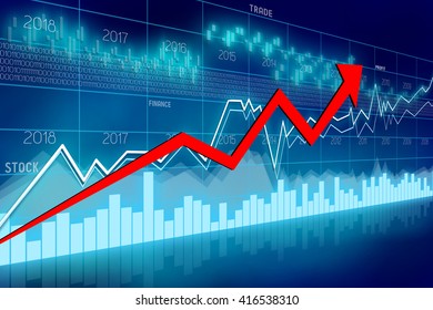 Growth Chart Red Arrow Great Topics Stock Illustration 416538310 ...