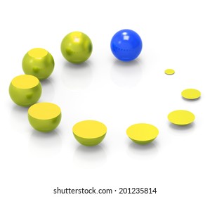 Growth Sphere Representing Spherical Improvement And Orb