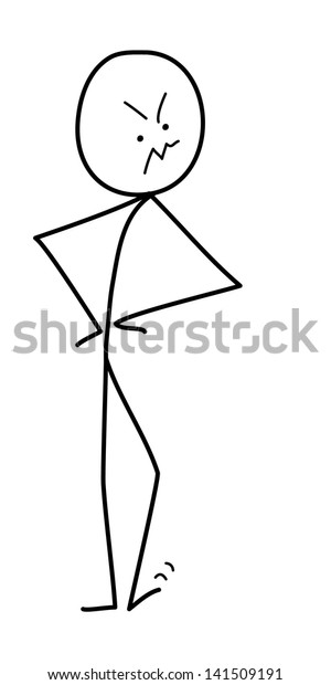 Grumpy Stickman Stock Illustration 141509191