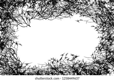 Decorative Frame By Branches Trees Border Stock Vector (Royalty Free ...