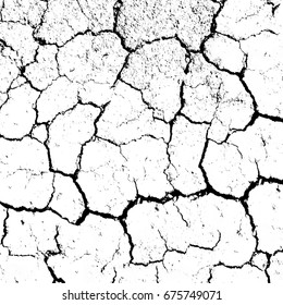 Cracks Texture White Black Vector Background Stock Vector (Royalty Free ...