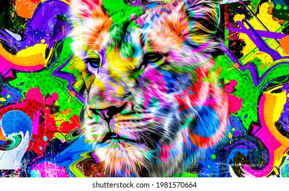 827 Graffiti lion Images, Stock Photos & Vectors | Shutterstock