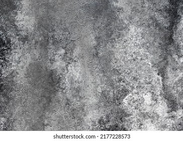 Grunge background monochrome halftone black white vintage design element in old distressed paper torn splattered illustration, scratches and grungy lines for photo overlay frame template with concrete