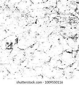 Grunge black and white pattern. Monochrome particles abstract texture. Background of cracks, scuffs, chips, stains, ink spots, lines. Dark design background surface. Gray printing element - Shutterstock ID 1009550116