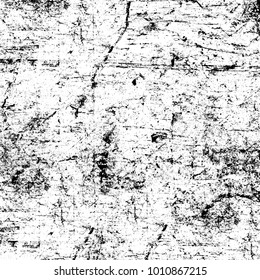Grunge black and white pattern. Monochrome particles abstract texture. Background of cracks, scuffs, chips, stains, ink spots, lines. Dark design background surface. Gray printing element - Shutterstock ID 1010867215