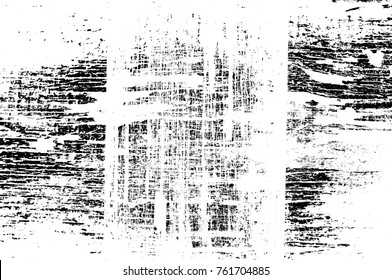 Grunge black and white pattern. Monochrome particles abstract texture. Background of cracks, scuffs, chips, stains, ink spots, lines. Dark design background surface. Gray printing element - Shutterstock ID 761704885