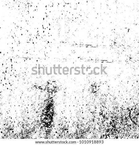 Grunge black and white pattern. Monochrome particles abstract texture. Background of cracks, scuffs, chips, stains, ink spots, lines. Dark design background surface. Gray printing element