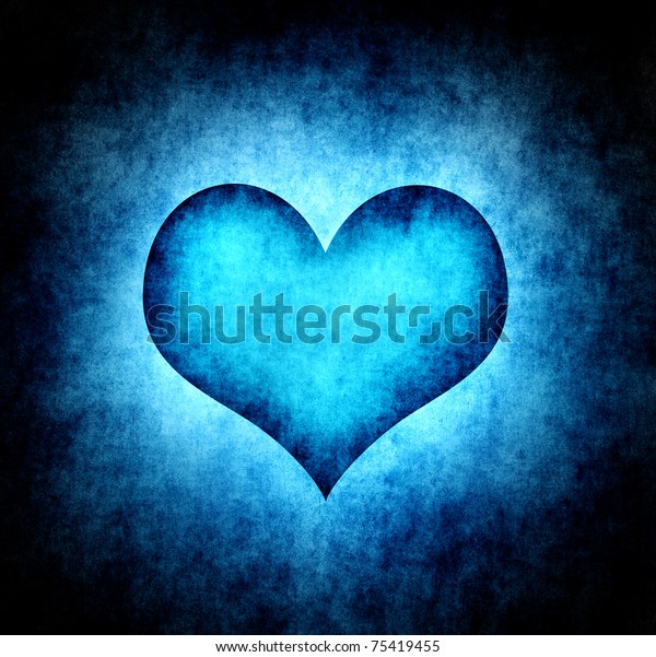 Grunge Cold Heart Background Stock Illustration 75419455