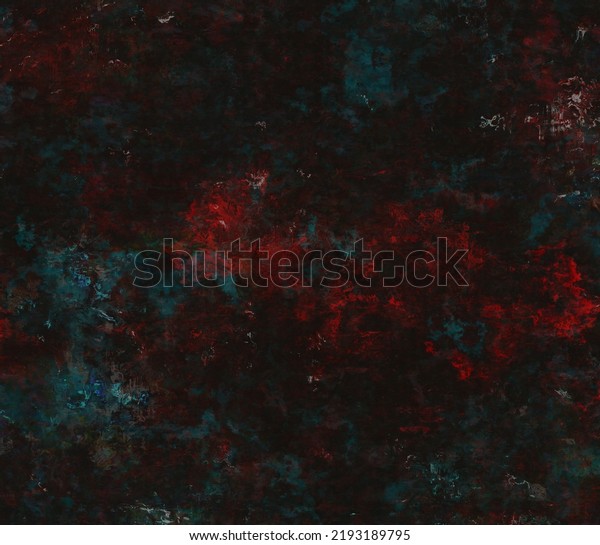 Grunge dark red stain hot\
watercolor manuscript with marbled grunge creepy texture and dark\
black and grey color paint. Halloween texture background muddy\
color	\

