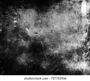 Grunge Dark Scratched Background, Distressed Horror Texture