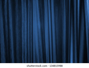 Grunge Fabric Texture Navy Blue Background