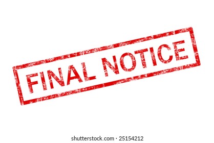 Grunge Final Notice Stamp