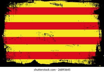 grunge flag - catalonia