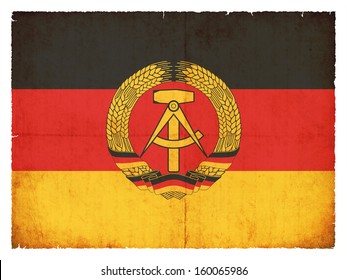 Grunge Flag Of The German Democratic Republic (DDR)