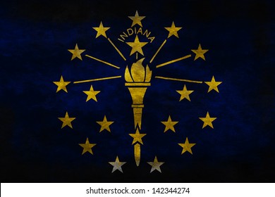 Grunge Flag Of Indiana