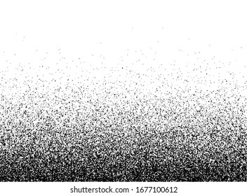 Grunge gradient spray horizontal texture or stipple grainy transparent halftone sand background or splatter backdrop image