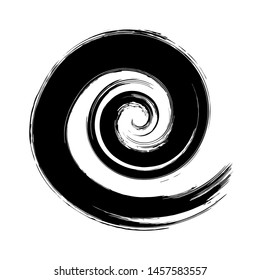 Grunge Hand Drawn Spiral Paint Brush Stock Illustration 1457583557 ...