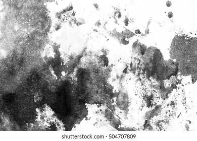 Grunge ink stains on white paper