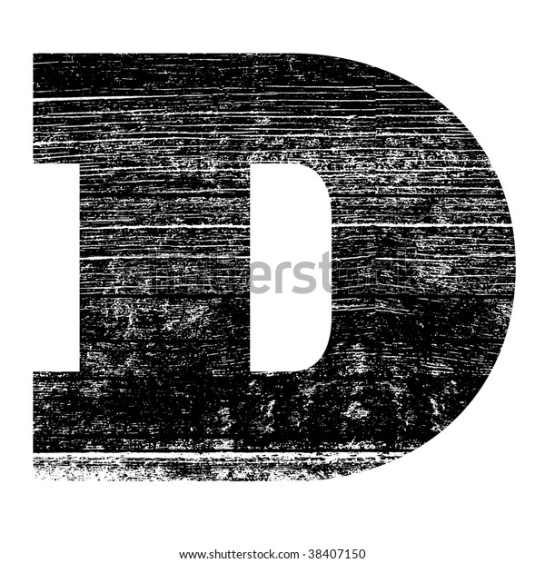 Grunge Letter D Alphabet Symbol Design Stock Illustration 38407150