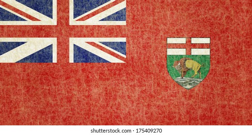 Grunge Manitoba Flag