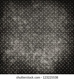 Grunge Metal Diamond Plate Background Or Texture