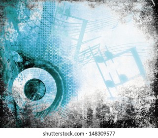 Grunge Music Background