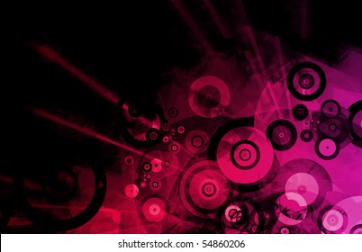 Grunge Music Background with Colorful Effects Art