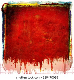 Grunge Red Dripping Texture Background Stock Illustration 119470018 ...