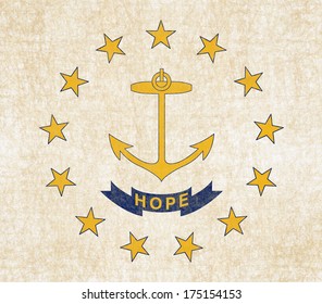 Grunge Rhode Island State Flag