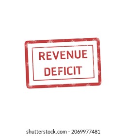 Grunge Rubber Stamp With Text Revenue Deficit,illustration