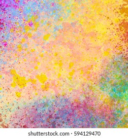 Grunge Splatter Paint Colorful Background