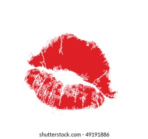 Print Red Lips Vector Illustration Stock Vector (Royalty Free ...