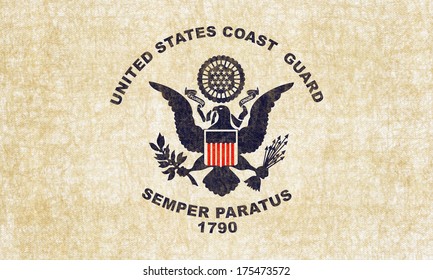 Grunge US Coast Guard Flag