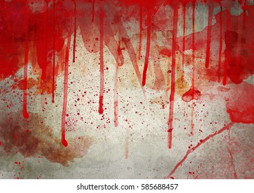 blood on a wall