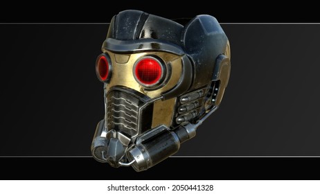 Guardians Of The Galaxy StarLord Helmet 3D Illustration