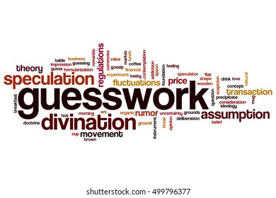 Guesswork Word Cloud Concept