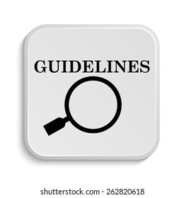 Guidelines Icon. Internet Button On White  Background. 