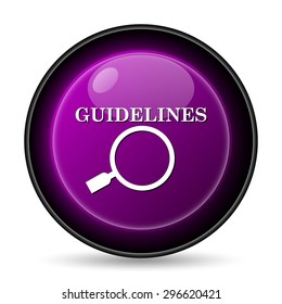 Guidelines icon. Internet button on white background. 