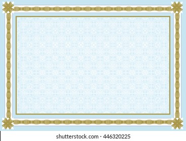  Guilloche Template For Certificate. Award background. - Powered by Shutterstock