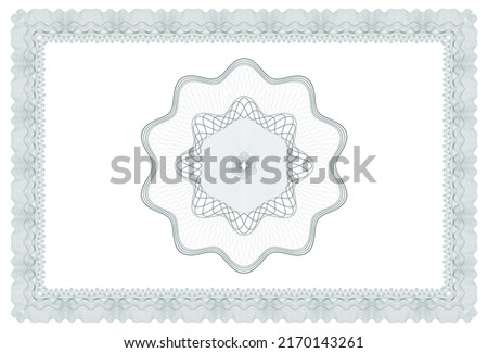 Guilloche used for decorative and protective. Guilloche elements to generate various backgrounds, rosettes, borders. Watermark guilloche frame for certificate, voucher, diploma and illustrations.