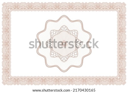 Guilloche used for decorative and protective. Guilloche elements to generate various backgrounds, rosettes, borders. Guilloche frame design for certificate, voucher, diploma and illustrations.
