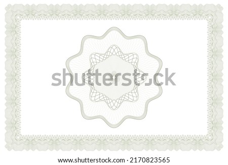 Guilloche used for decorative and protective. Guilloche elements to generate various backgrounds, rosettes, borders. Guilloche frame design for certificate, voucher, diploma and illustrations.