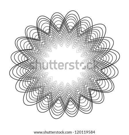 guilloche vector elements on a white background