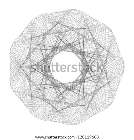 guilloche vector elements on a white background