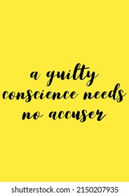 A Guilty Conscience Needs No Accuser. Illustration. 