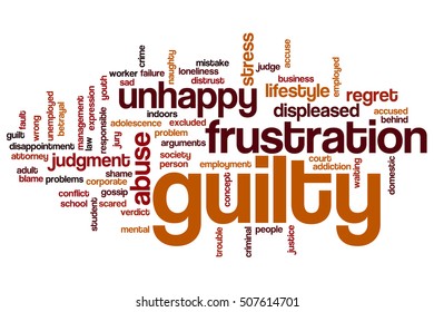 Guilty word cloud concept