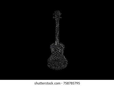 guitar word cloud with musical words in a lot of different languages - Powered by Shutterstock