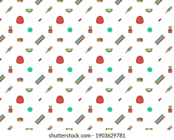 Gum Drop Candy Pattern Background