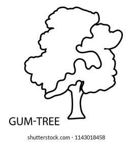 Gum Tree Icon. Outline Illustration Of Gum Tree Icon For Web